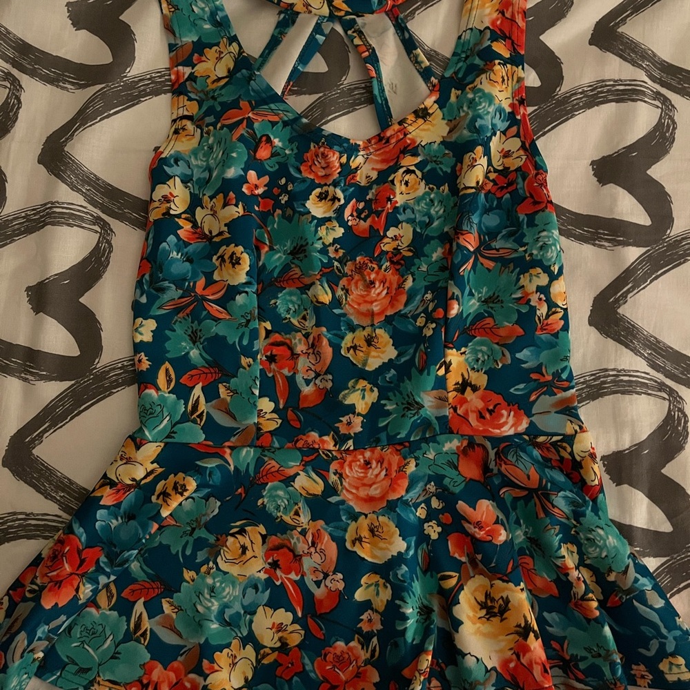 Floral peplum top